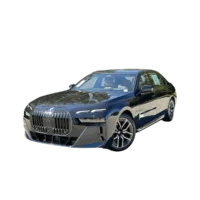 BMW 750i black luxury sedan ready for VIP airport pickup in Chicago