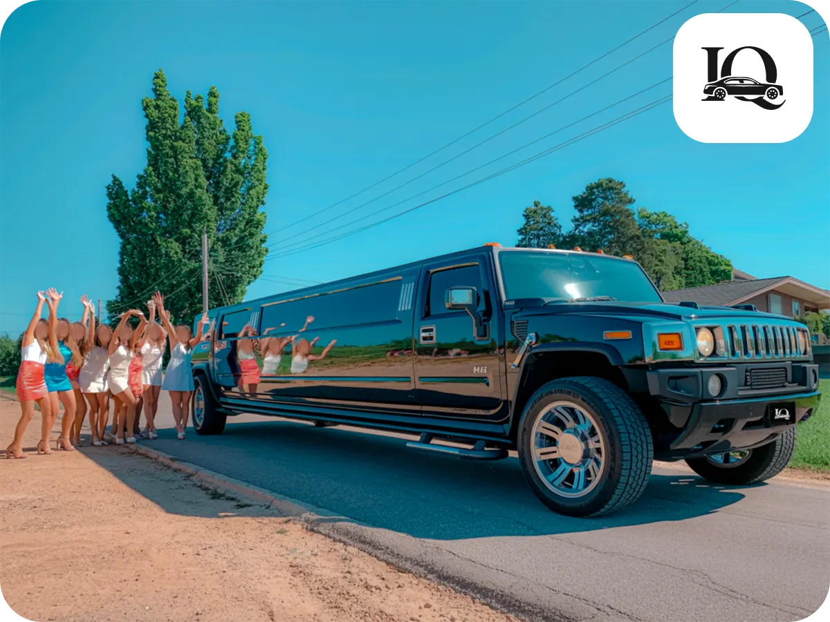 Hummer H2 Stretch 13 Hummer H2 Stretch Limo parked for group celebration in Chicago