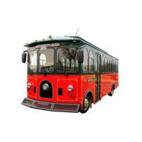 Luxury wedding trolley bus Chicago - elegant white trolley decorated for wedding transportation