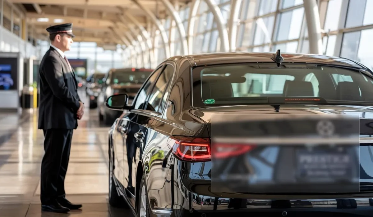 Premium limo service from Chicago O’Hare Airport with luxury sedan and chauffeur